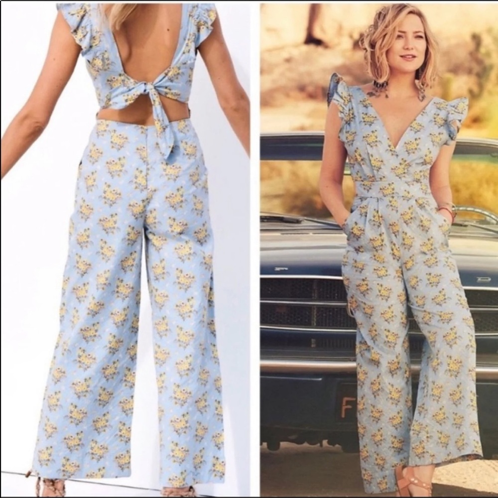 Happy x Nature by Kate Hudson Floral Jumpsuit Sz 10